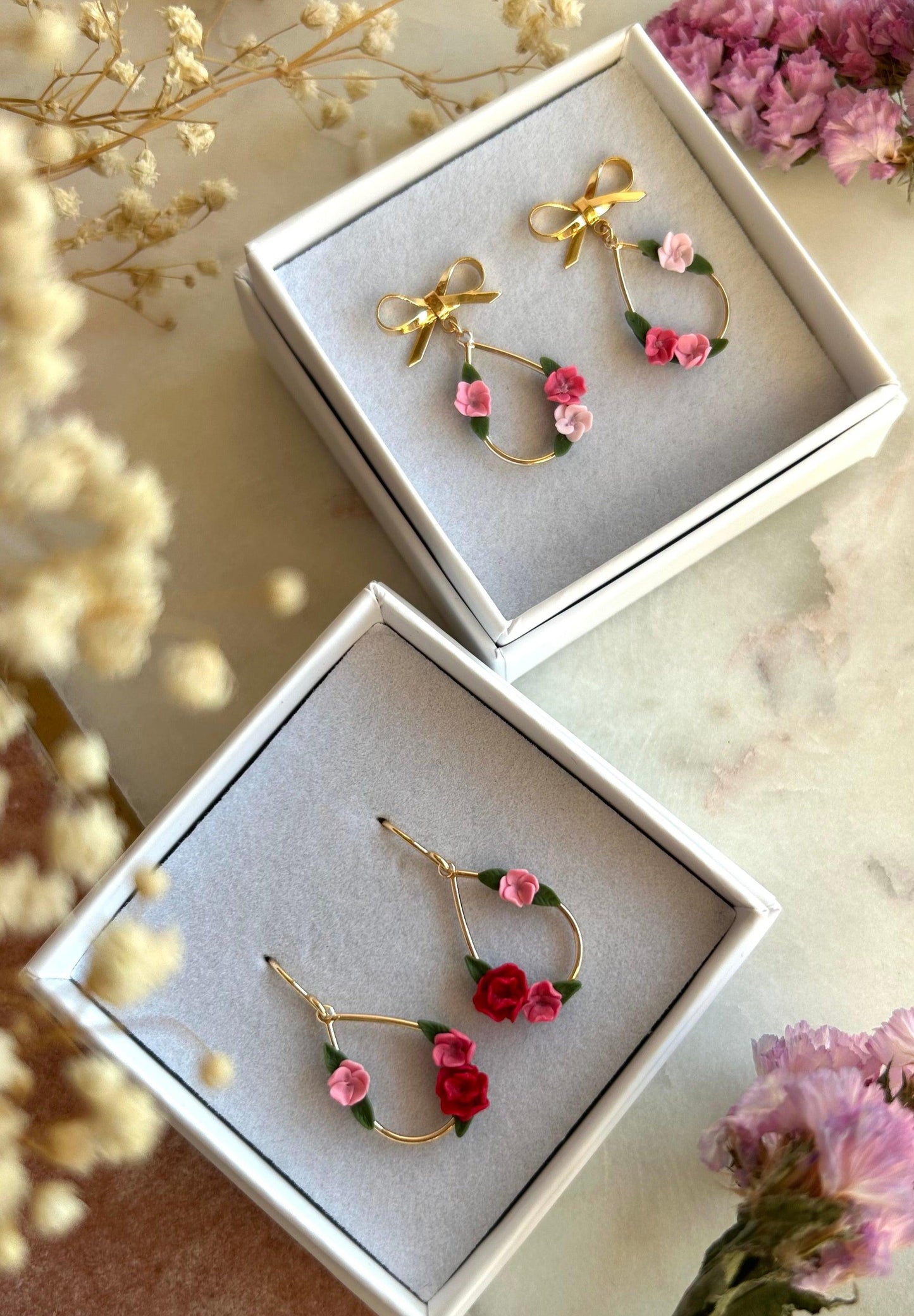 Amelia colourful drop earrings