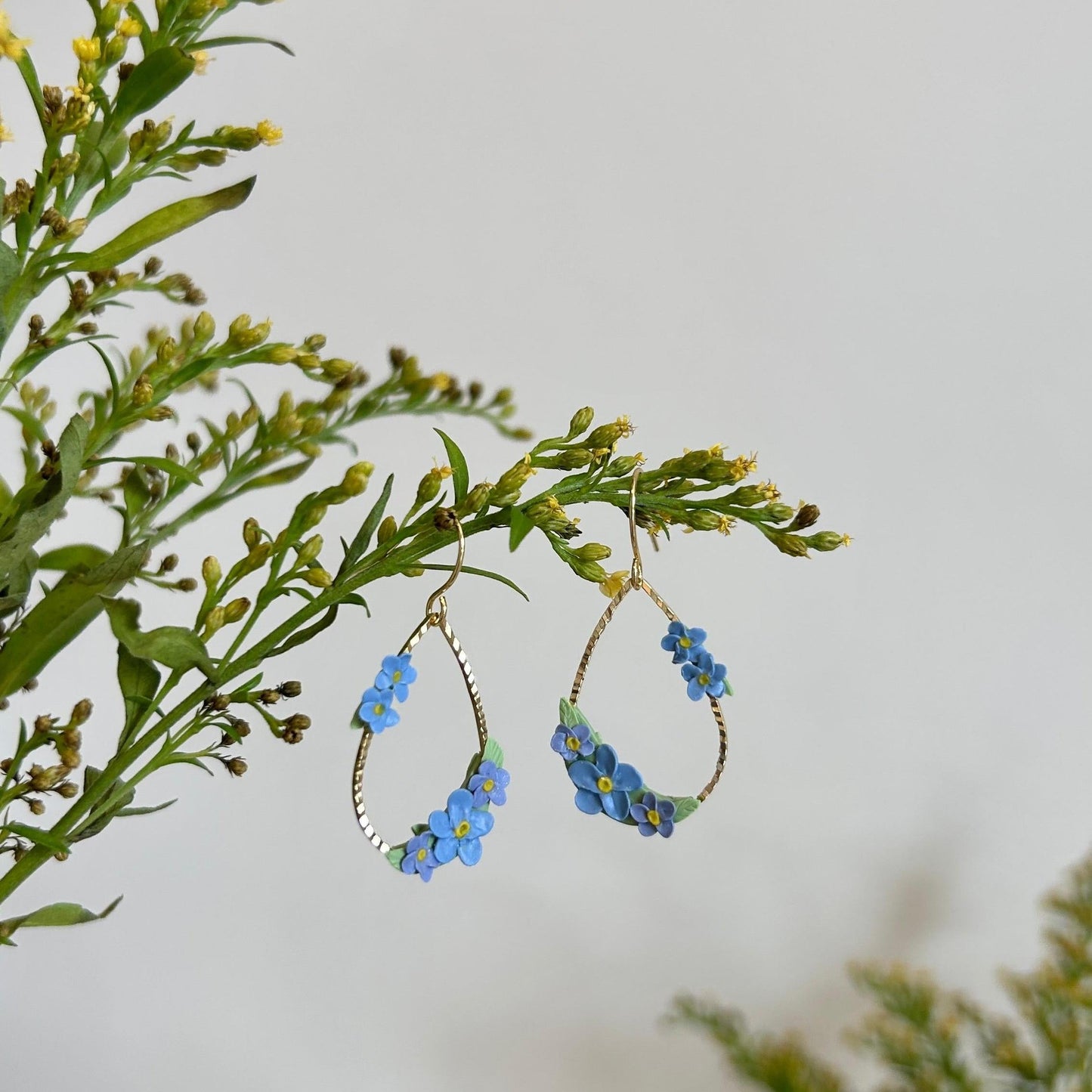 Forget-me-not flower earrings