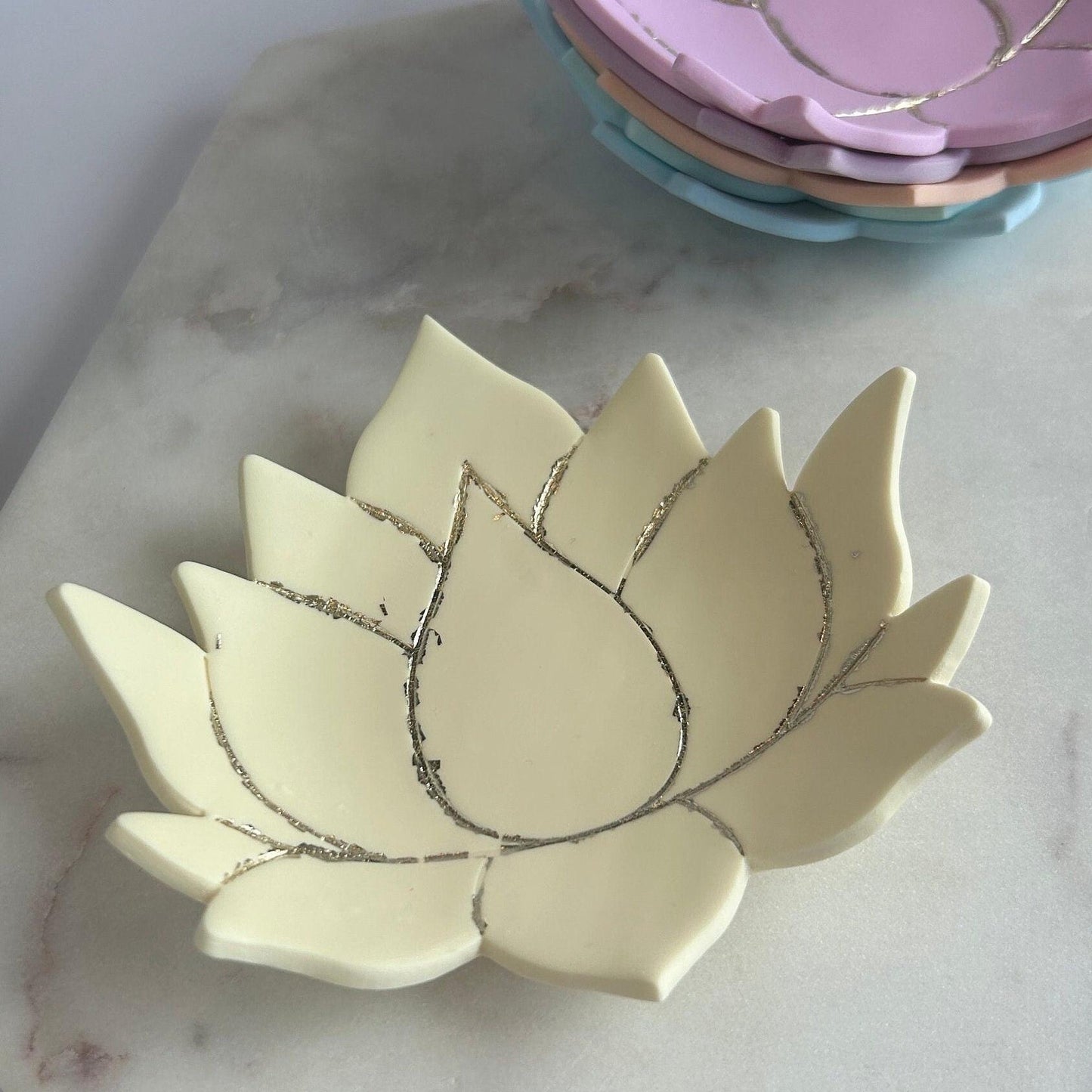 Lotus water lily jewellery holder dish