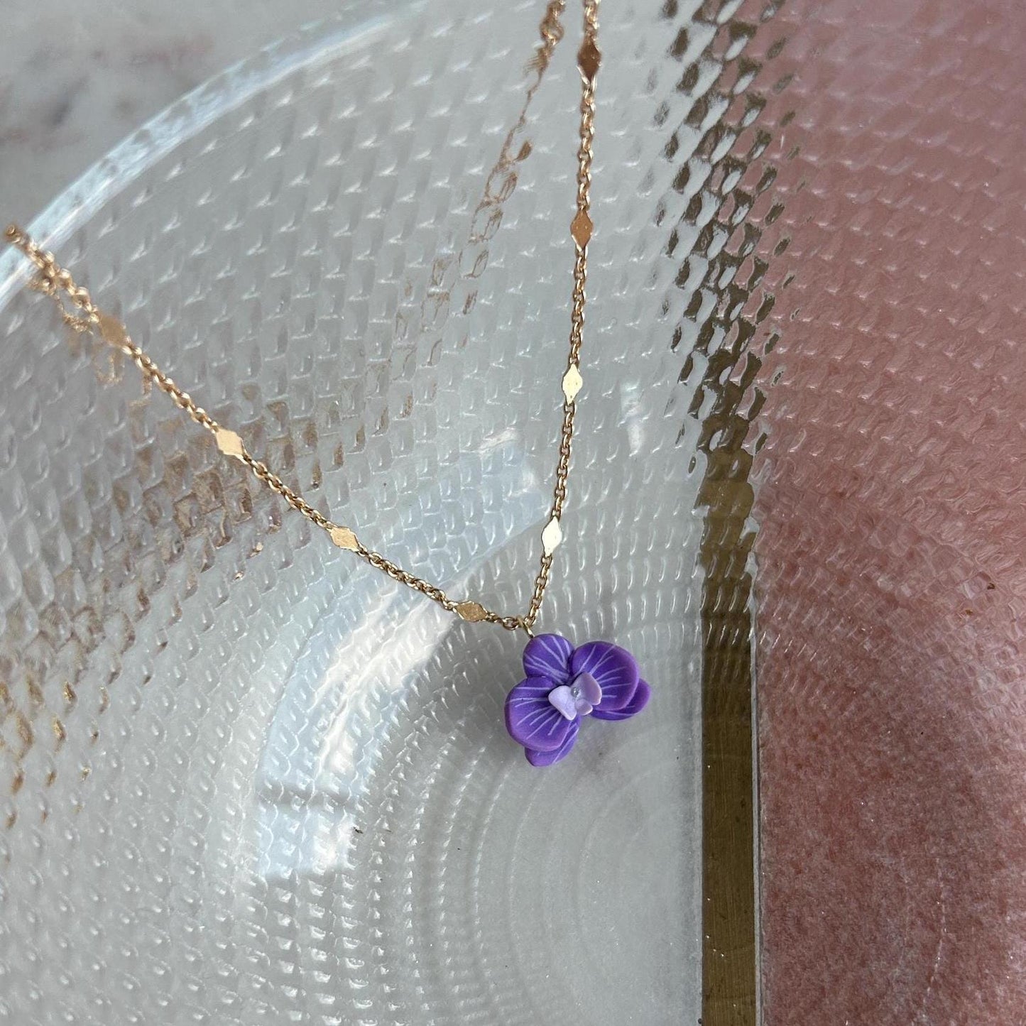 Orchid necklace