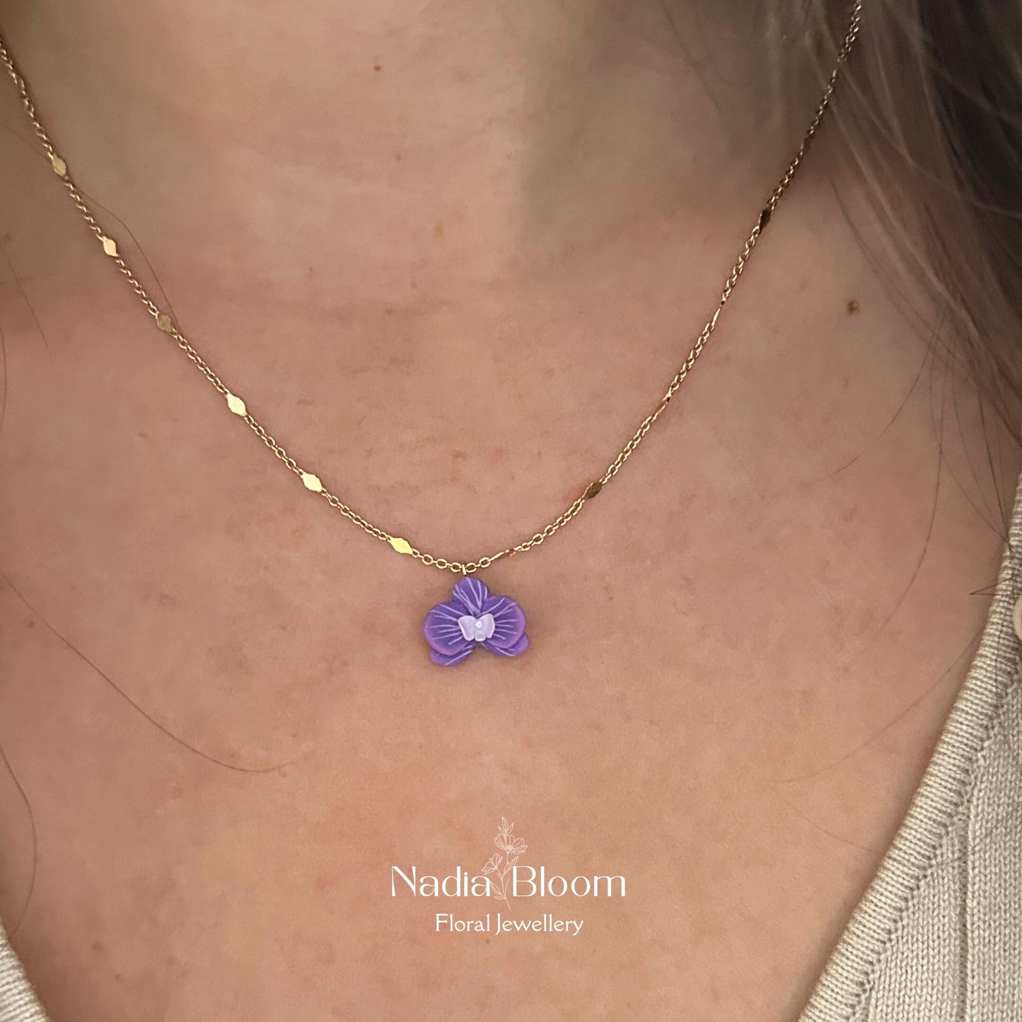 Orchid necklace