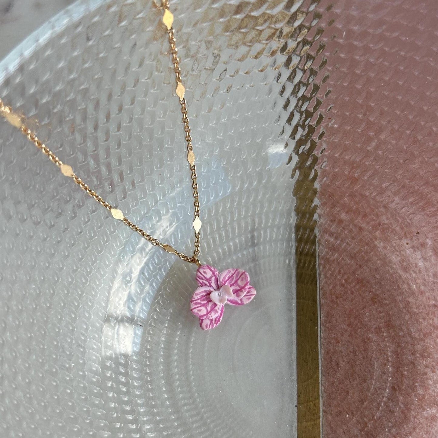 Orchid necklace