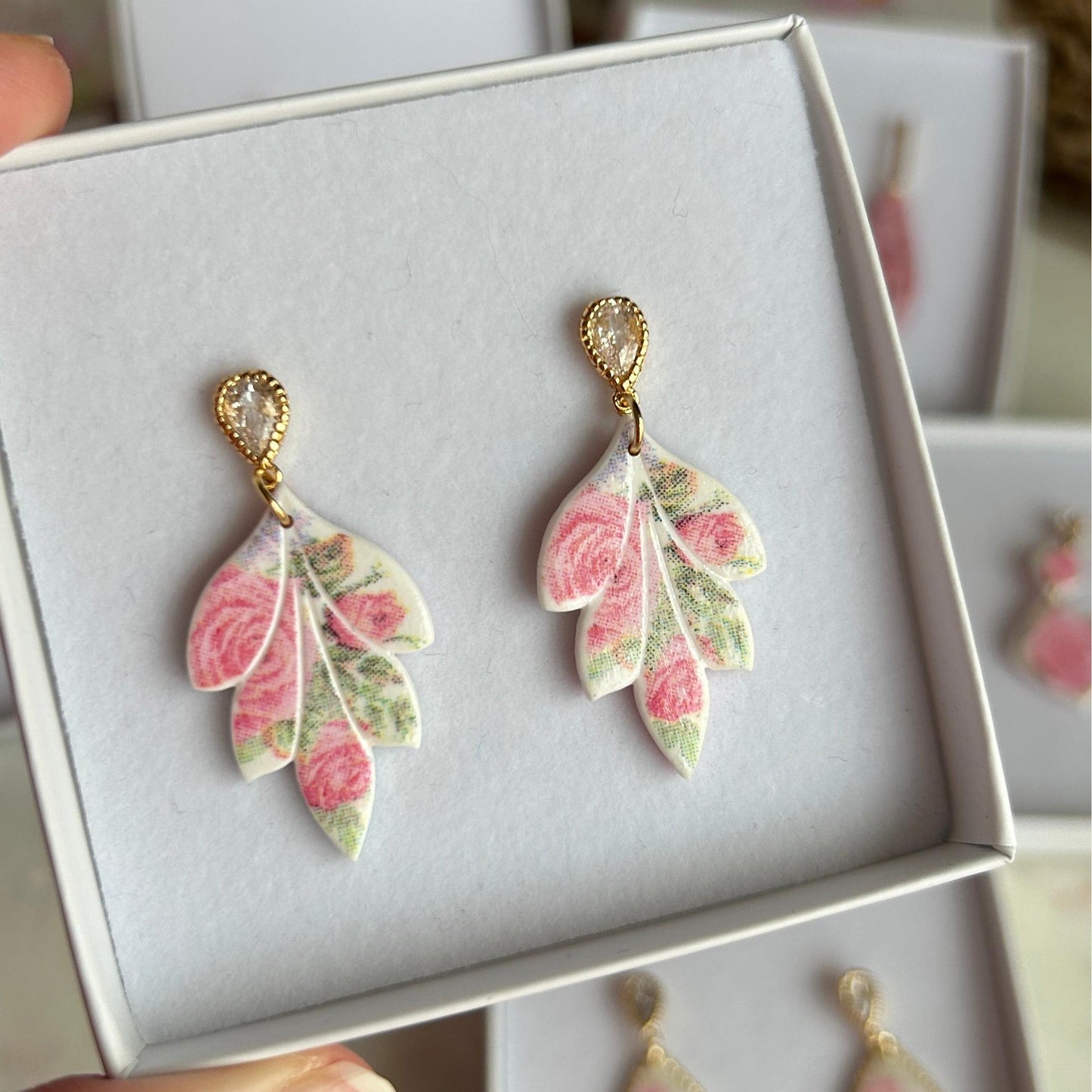 Polymer clay drop earrings
