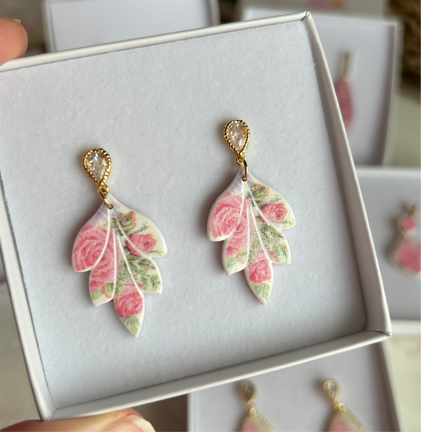 Polymer clay drop earrings