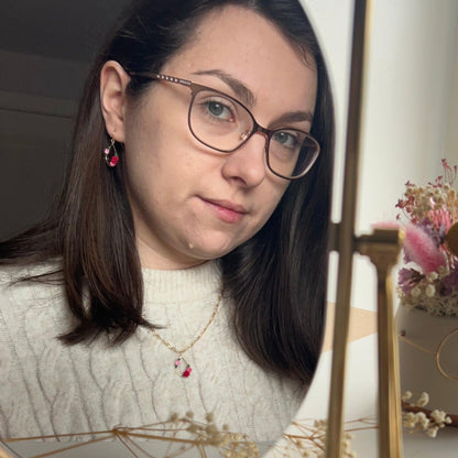Amelia colourful drop earrings