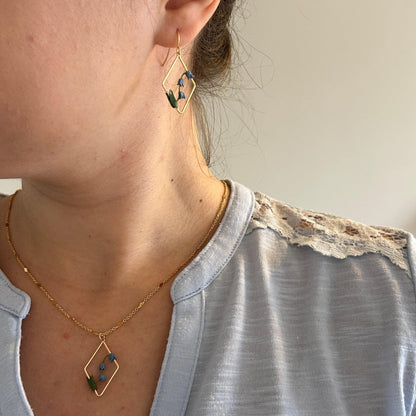 Bluebell flower necklace