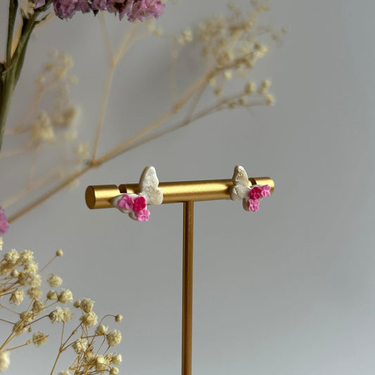 Butterfly floral studs