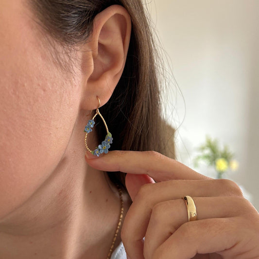 Forget-me-not flower earrings