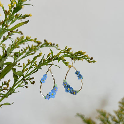 Forget-me-not flower earrings