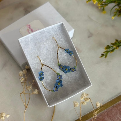 Forget-me-not flower earrings
