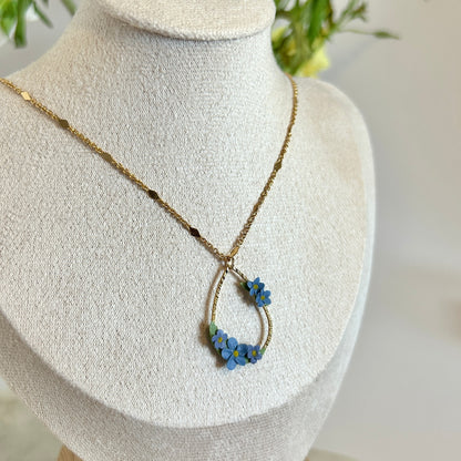 Forget-me-not flower necklace
