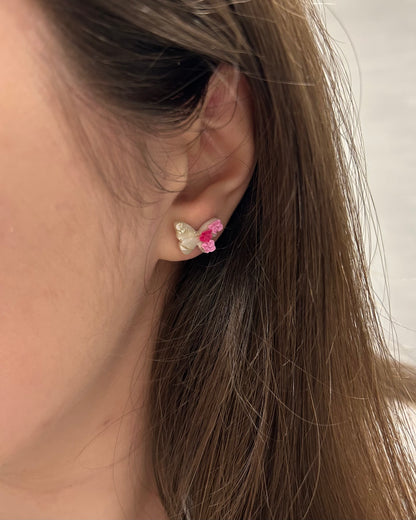 Butterfly floral studs