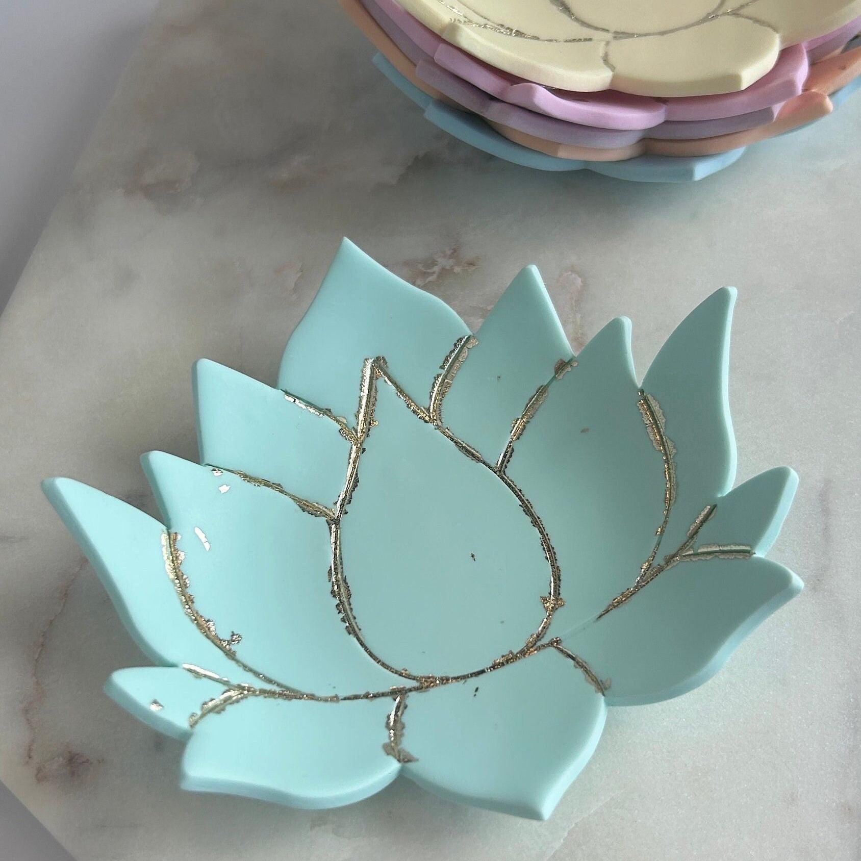 Lotus water lily jewellery holder dish