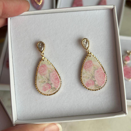 Polymer clay drop earrings