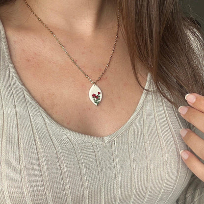 Rose June birth month necklace