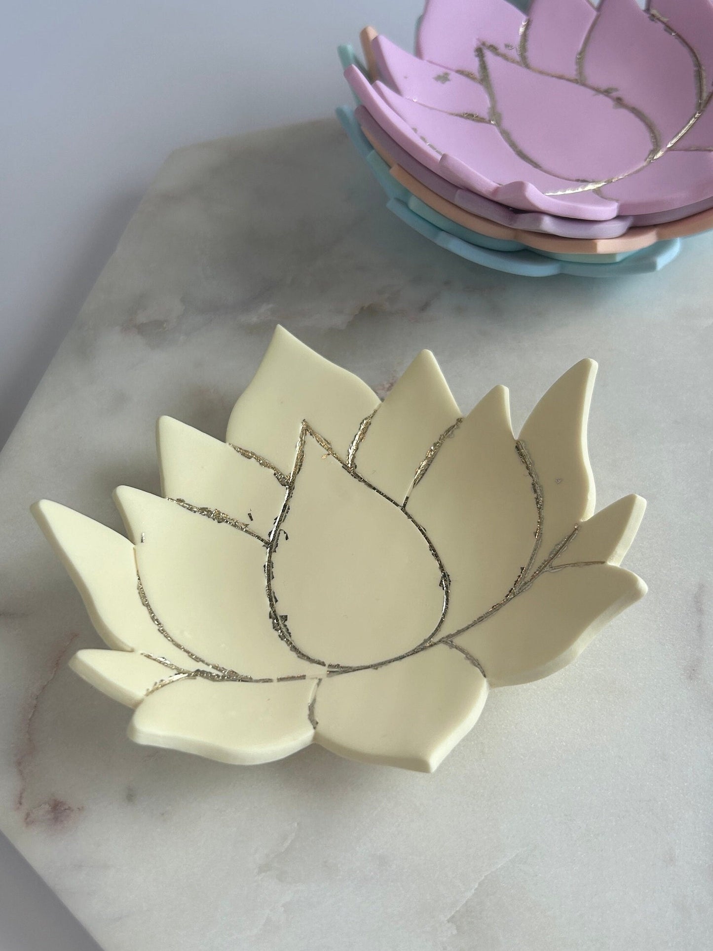 Lotus water lily jewellery holder dish