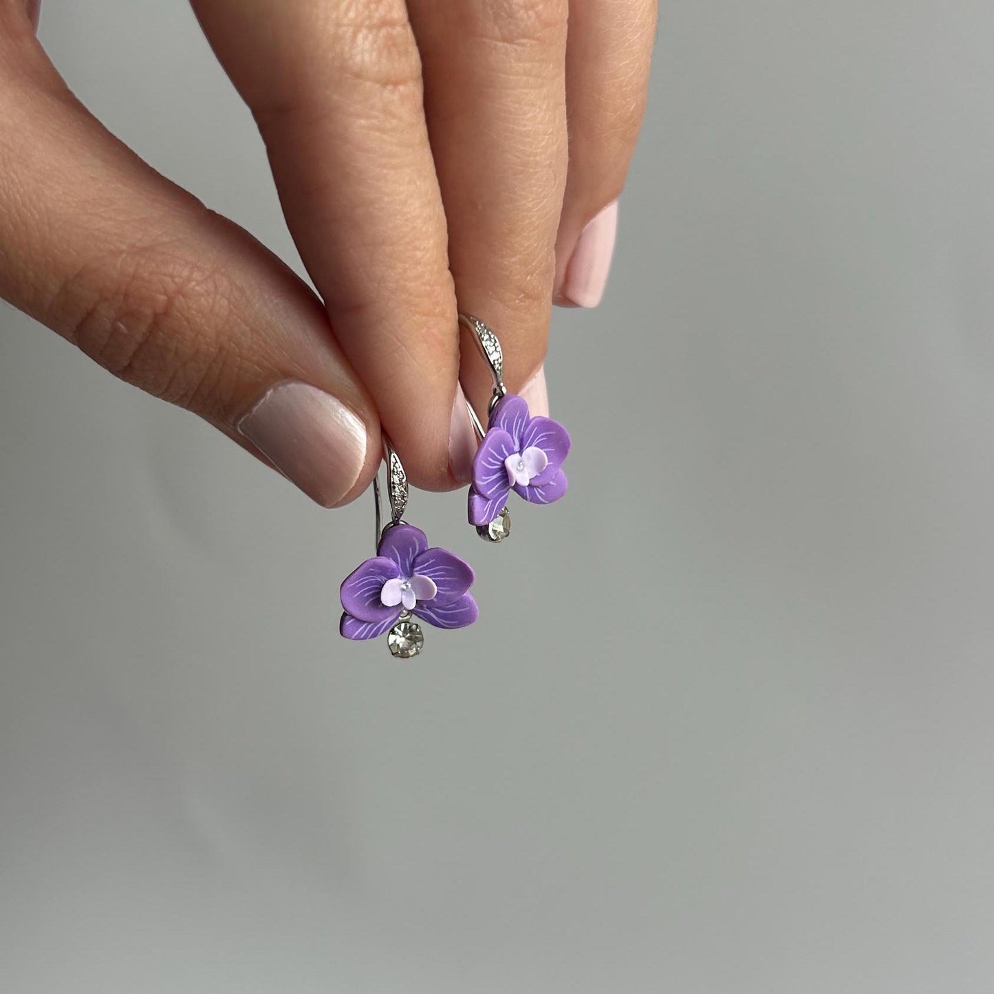 Orchid drops in purple