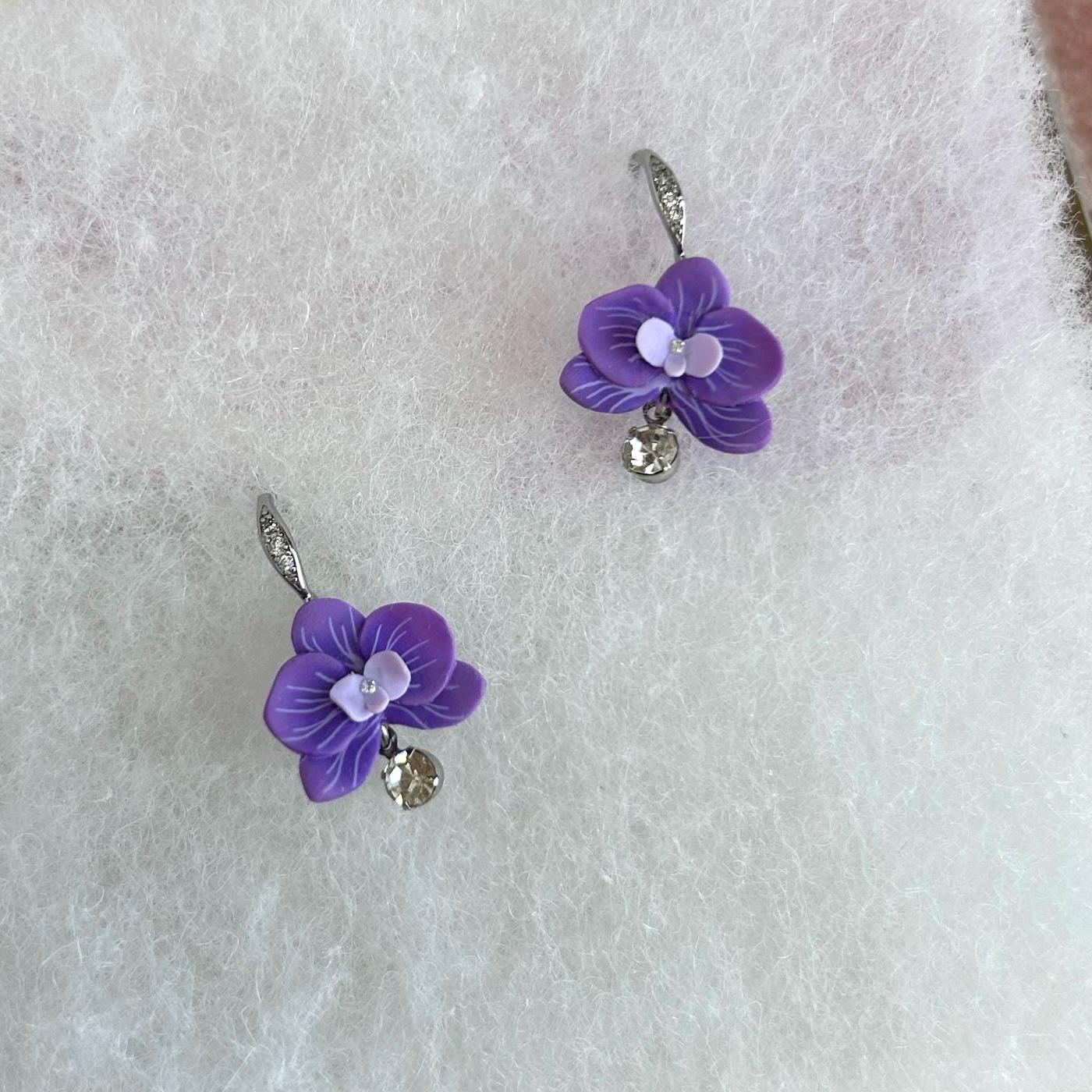 Orchid drops in purple