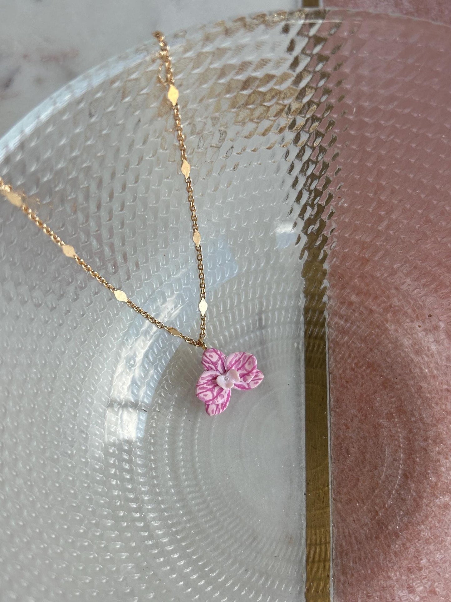 Orchid necklace