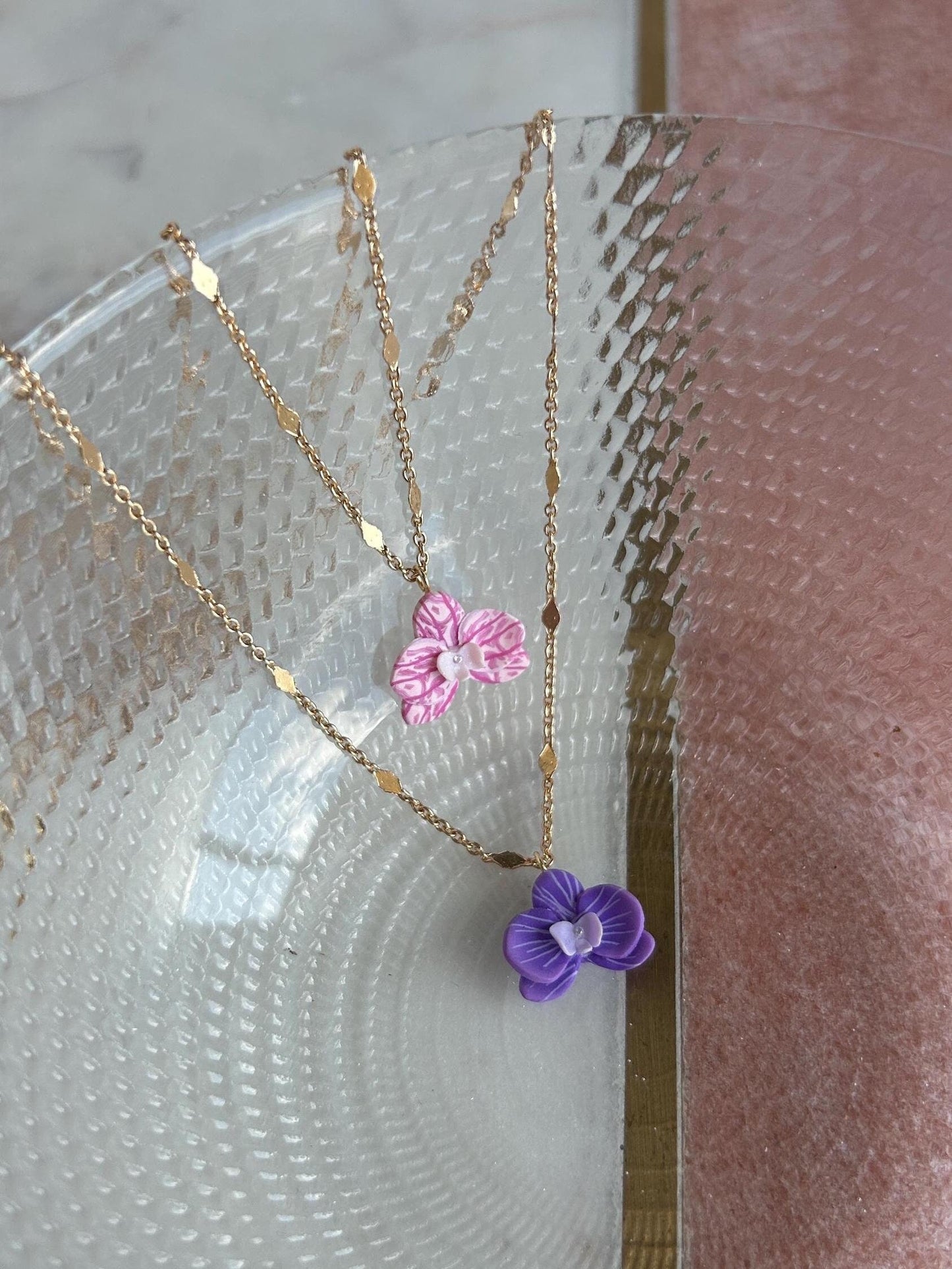 Orchid necklace